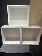 Witte vakjes voor aan de muur - ikea forhoja 3 stuks, Ophalen, Zo goed als nieuw