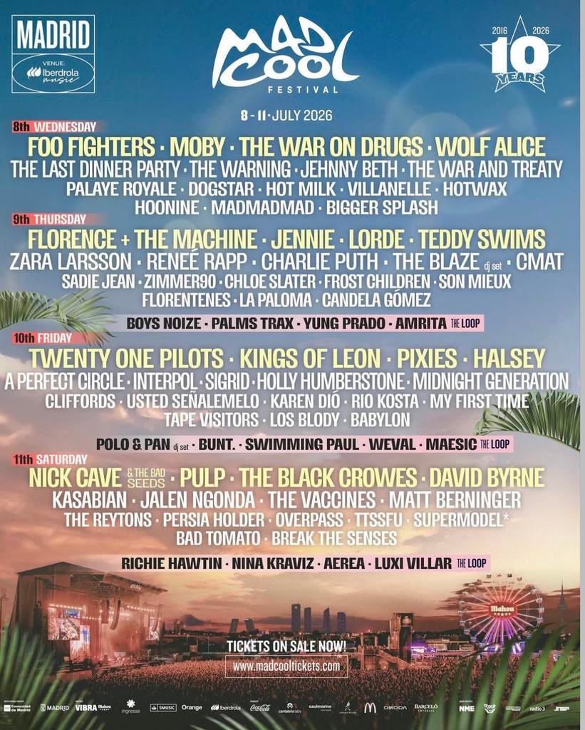 Mad Cool Festival Ticket, Tickets en Kaartjes, Eén persoon