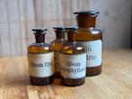 Antiek apothekers glaswerk 4 stuks, Antiek en Kunst, Antiek | Glas en Kristal, Ophalen of Verzenden