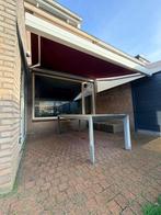 Elektrisch zonnescherm knikarm – Somfy Zon- & Windautomaat, Ophalen, Elektrisch, Zo goed als nieuw, 150 tot 300 cm