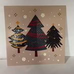 Diamond painting kerstkaart 18x18 bomen, Ophalen of Verzenden, Zo goed als nieuw, Kerst