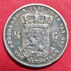 Halve gulden 1866. Fr/Zfr., ½ gulden, Koning Willem III, Zilver, Ophalen of Verzenden