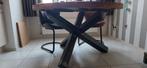 Mangohouten eettafel, Huis en Inrichting, Tafels | Eettafels, Rond, Ophalen of Verzenden, Zo goed als nieuw, Vijf personen of meer