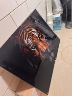 Tijger Print op Glas, Huis en Inrichting, Woonaccessoires | Schilderijen, Tekeningen en Foto's, Ophalen of Verzenden, 75 tot 100 cm