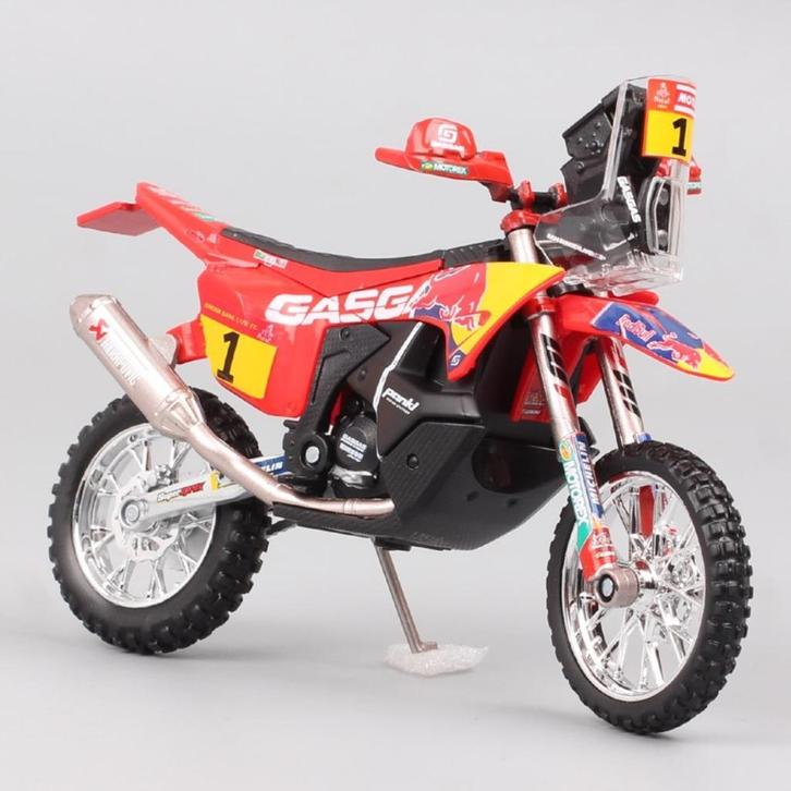 59906: KTM RX450F #1 - Rally Dakar 2023 - Bburago 1:43, Hobby en Vrije tijd, Modelauto's | 1:18, Nieuw, Motor, Bburago, Ophalen of Verzenden