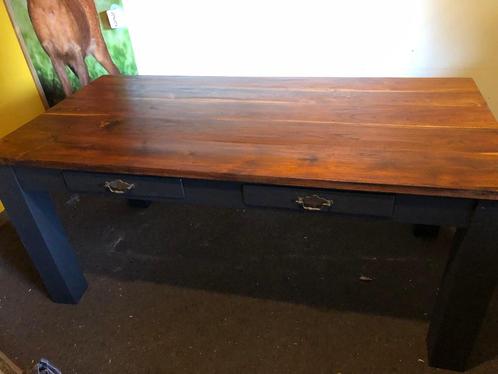 Eettafel massief hout, Huis en Inrichting, Tafels | Eettafels, 50 tot 100 cm, 150 tot 200 cm, Vijf personen of meer, Rechthoekig