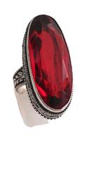 zilveren ring met granaat, Sieraden, Tassen en Uiterlijk, Ringen, Verzenden, 19 tot 20, Nieuw, Dame of Heer