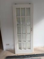 2 hardhouten schuifdeuren met rails, Ophalen, Gebruikt, Minder dan 80 cm, Binnendeur