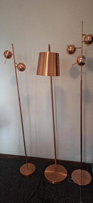 Staande Lampen, brons/ rosé rose goud. Goede staat!!  beschikbaar voor biedingen