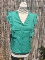 Revelation Women ruffle top groen maat XS NIEUW, Kleding | Dames, Tops, Revalation, Nieuw, Ophalen of Verzenden, Zonder mouw