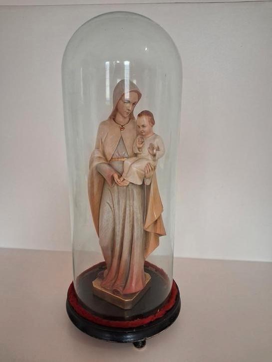 GLV 4414 Mariabeeld onder glazen stolp, Huis en Inrichting, Lampen | Wandlampen, Zo goed als nieuw, Ophalen