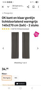 4 x Karwei gordijnen 140 x 270, Ophalen of Verzenden, Zo goed als nieuw, 200 cm of meer
