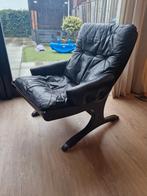 GRATIS Vintage leren fauteuil, Huis en Inrichting, Fauteuils, Ophalen, Gebruikt, Vintage, 75 tot 100 cm