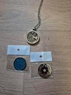 Nieuwe quiges ketting munt houder 90cm + 2 wisselbare munten, Ophalen of Verzenden, Nieuw, Zilver, Overige materialen