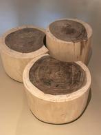 Gommaire Organic Living Massief Houten Tafeltjes Set, Ophalen, Gebruikt, Rond, Minder dan 50 cm