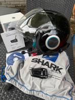 Motorhelm Shark Nano Blank (M) + Scala Rider Smartpack, Motoren, Ophalen, Tweedehands, Integraalhelm, Shark