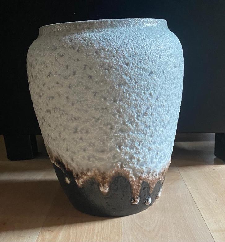 VAAS “DE UIL” MOOIE JAREN ‘70 DESIGN FAT LAVA VAAS 25CM HOOG, Huis en Inrichting, Woonaccessoires | Vazen, Gebruikt, Overige kleuren