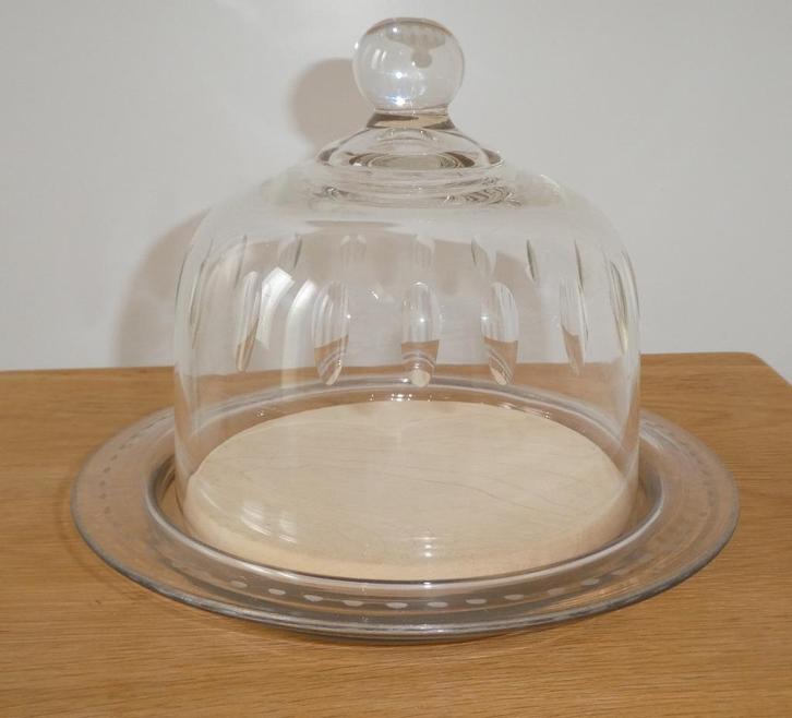 Glazen kaasstolp met mooie gravure Nieuw, Huis en Inrichting, Keuken | Keukenbenodigdheden, Nieuw, Ophalen
