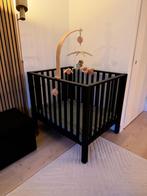 Zwarte box inclusief matras, Kinderen en Baby's, Boxen, Ophalen, Zo goed als nieuw, Rechthoekig, Boxkleed