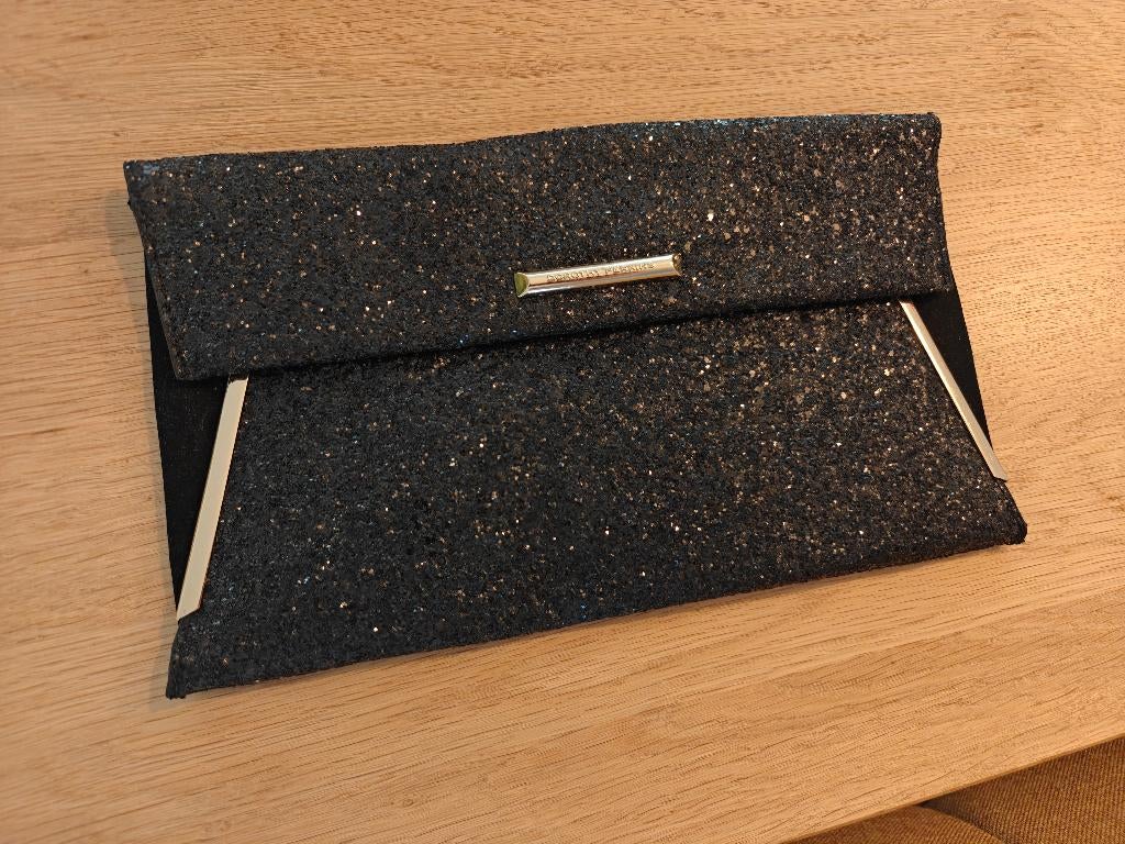 Clutch Dorothy Perkins (slechts 1x gebruikt), Ophalen, Zo goed als nieuw, Zwart, Avondtasje