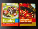 2 Kookboeken salades en wok gerechten, Ophalen of Verzenden, Zo goed als nieuw
