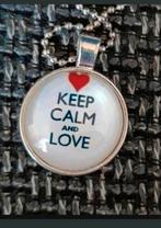 Ketting keep calm and love, Verzenden, Nieuw, Zilver, Met hanger