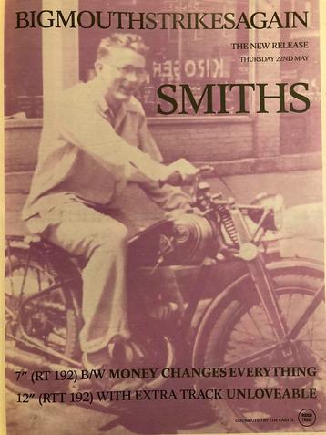 Paginagrote A3 advertentie THE SMITHS Bigmouth release beschikbaar voor biedingen