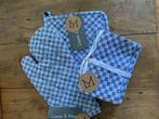 NIEUW !!! Keukenset blauw ruit (set van 3) B Living, Huis en Inrichting, Keuken | Textiel, Ophalen of Verzenden, Nieuw, Blauw