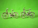 Mooie Zilveren Miniatuur - Dames Fiets en Heren Fiets, Verzenden, Zilver