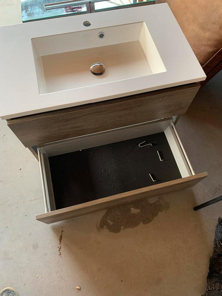 Mooie Wastafelkast met Spiegelkast, Huis en Inrichting, Badkamer | Badkamermeubels, Zo goed als nieuw, Wastafelkast, 100 tot 150 cm