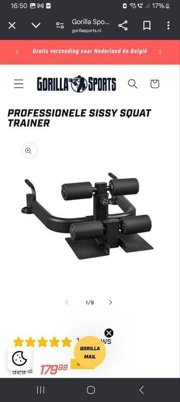 Sissy squat fitnessapparaat. Krachttraining voor benen️ beschikbaar voor biedingen