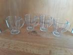 4 theeglazen en 2 theeglazen, Glas of Glazen, Gebruikt, Ophalen of Verzenden, Glas