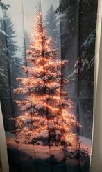 Kerstboom kerstverlichting sneeuw print groot doek 90x180cm, Ophalen of Verzenden, Nieuw