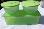 Tupperware groene bakjes en rechthoekige bak., Huis en Inrichting, Keuken | Tupperware, Ophalen of Verzenden, Zo goed als nieuw