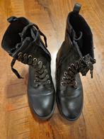Zwarte veterlaarsjes maat 35, Ophalen of Verzenden, Gebruikt, Meisje, Laarzen