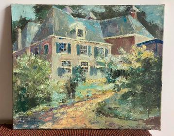 Schilderij van een landhuis beschikbaar voor biedingen