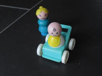 Fisher price moeder met kind in wagen, vintage beschikbaar voor biedingen