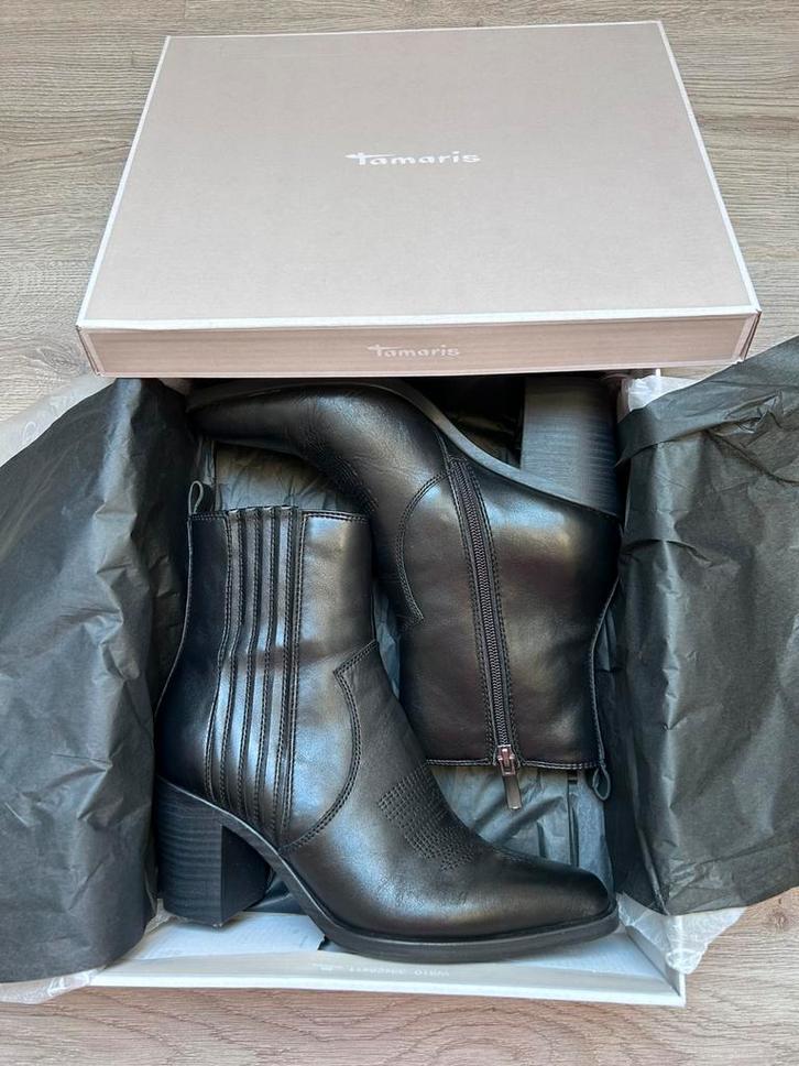 Tamaris ENKELLAARSJES maat 39, Kleding | Dames, Schoenen, Nieuw, Lage of Enkellaarzen, Zwart, Ophalen