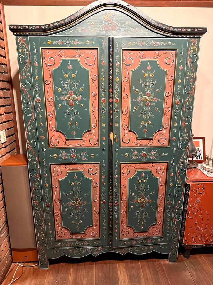 Prachtige handbeschilderde Hindeloopen kast - vakmanschap, Antiek en Kunst, Antiek | Meubels | Kasten, Ophalen