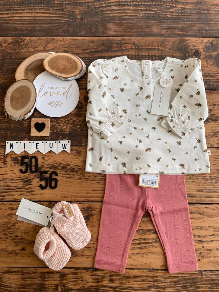Baby meisje setje bloesje slofjes, broekje 50/56, Kinderen en Baby's, Babykleding | Maat 50, Nieuw, Meisje, Setje, Ophalen of Verzenden