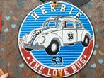 Emaille reclamebord Volkswagen kever Herbie de love bug, Ophalen of Verzenden, Gebruikt, Reclamebord