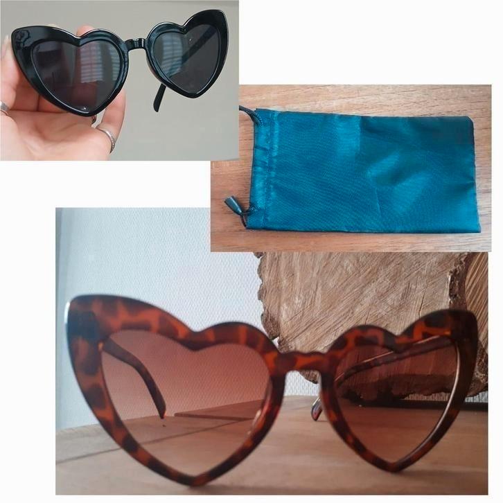 Zonnebrillen hartjes - zonnebril panterprint bruin + zwart, Sieraden, Tassen en Uiterlijk, Zonnebrillen en Brillen | Dames, Nieuw