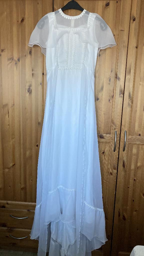 Vintage / Trouwjurk / wit / Jaren '70, Kleding | Dames, Trouwkleding en Trouwaccessoires, Gedragen, Trouwjurk, Wit, Ophalen of Verzenden