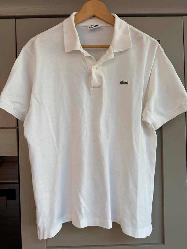 Polo Lacoste maat 5, Kleding | Heren, Polo's, Zo goed als nieuw, Maat 48/50 (M), Wit, Ophalen of Verzenden