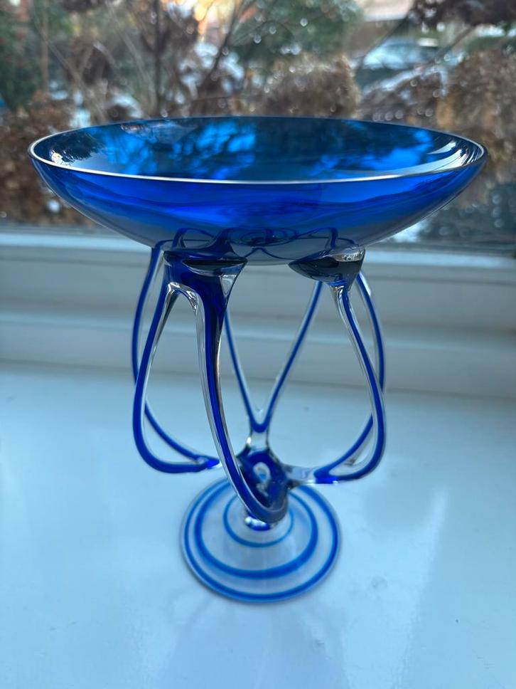 Jozefina Krosno Glazen Octopus Sculptuur, Antiek en Kunst, Antiek | Glas en Kristal, Ophalen of Verzenden