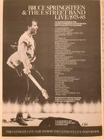 Paginagrote A3 advertentie BRUCE SPRINGSTEEN live release, Ophalen of Verzenden