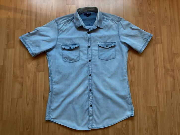 Leuk licht blauwe blouse, Charles Vögele. Maat M, Kleding | Heren, Overhemden, Gedragen, Halswijdte 39/40 (M), Blauw, Ophalen of Verzenden