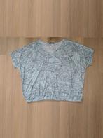 Top lichtblauw zwart elastiek | 48 | Norah, Blauw, Maat 46/48 (XL) of groter, Ophalen of Verzenden, Zo goed als nieuw