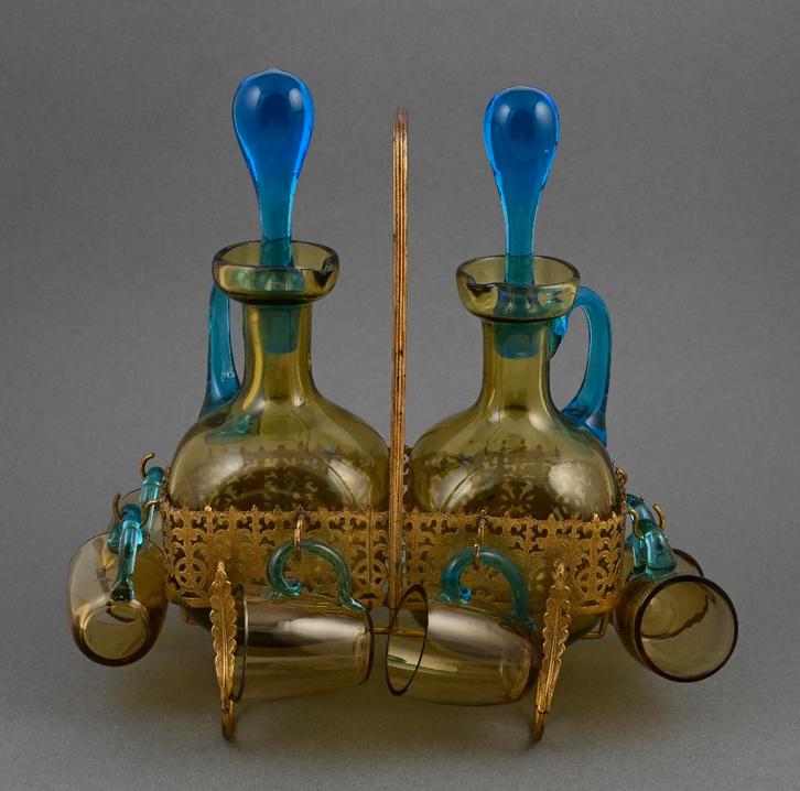 unieke likeur set (George Sand); 2e helft 19e eeuw, Antiek en Kunst, Antiek | Glas en Kristal, Verzenden