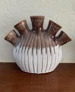 Mooie 5 arms tulpenvaas, Overige kleuren, Ophalen of Verzenden, Minder dan 50 cm, Glas